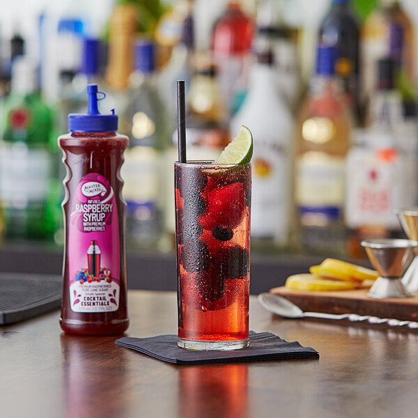 Master of Mixes 375 mL Raspberry Syrup - 12/Case