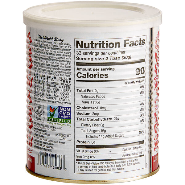 Toschi Amarena Cherries in Syrup 2.2 lb. (1 kg) - 6/Case