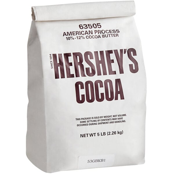HERSHEY'S 10-12% Fat Natural Cocoa Powder 5 lb. - 6/Case