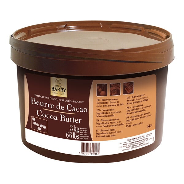 Cacao Barry Deodorized Cocoa Butter Pistoles 6.6 lb. - 4/Case