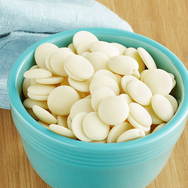 Cacao Barry Heritage Blanc Satin White Chocolate Pistoles 11 lb. - 4/Case