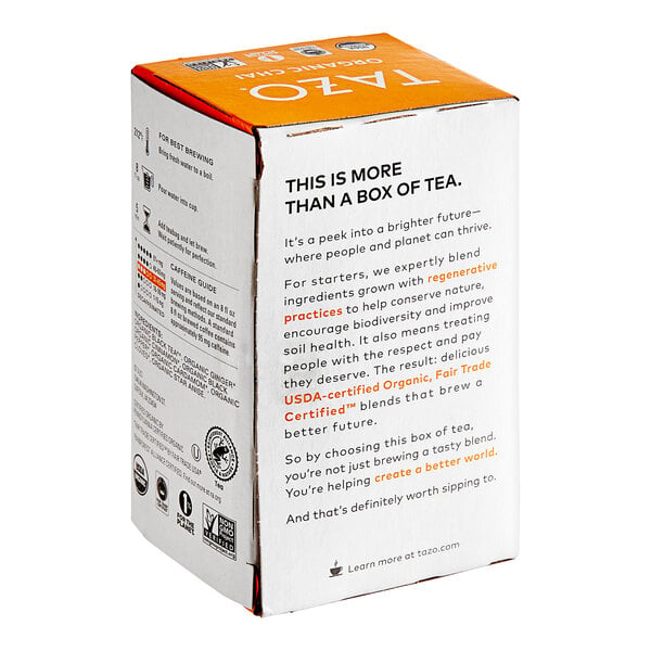 Tazo Organic Chai Tea Bags - 96/Case