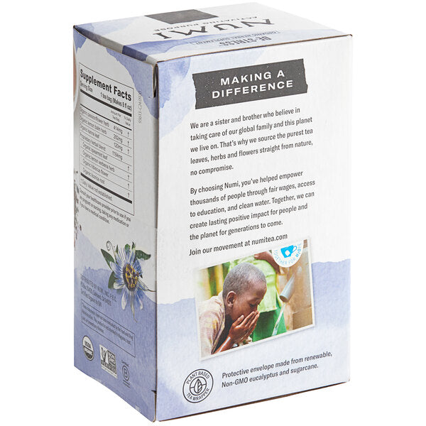 Numi Organic De-Stress Herbal Tea Bags - 96/Case