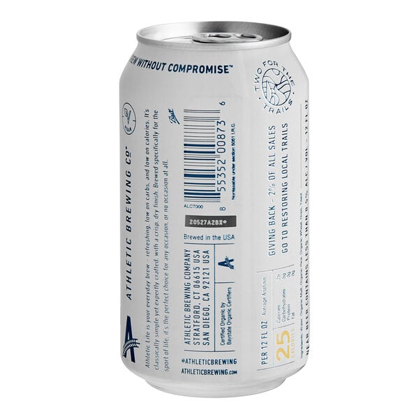 Athletic Brewing Co. Athletic Lite Non-Alcoholic Beer 12 fl. oz. 6-Pack - 4/Case