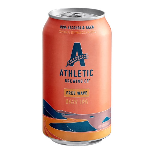 Athletic Brewing Co. Free Wave Non-Alcoholic Hazy IPA 12 fl. oz. 6-Pack - 4/Case