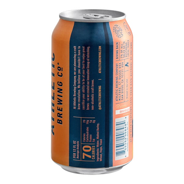 Athletic Brewing Co. Free Wave Non-Alcoholic Hazy IPA 12 fl. oz. 6-Pack - 4/Case