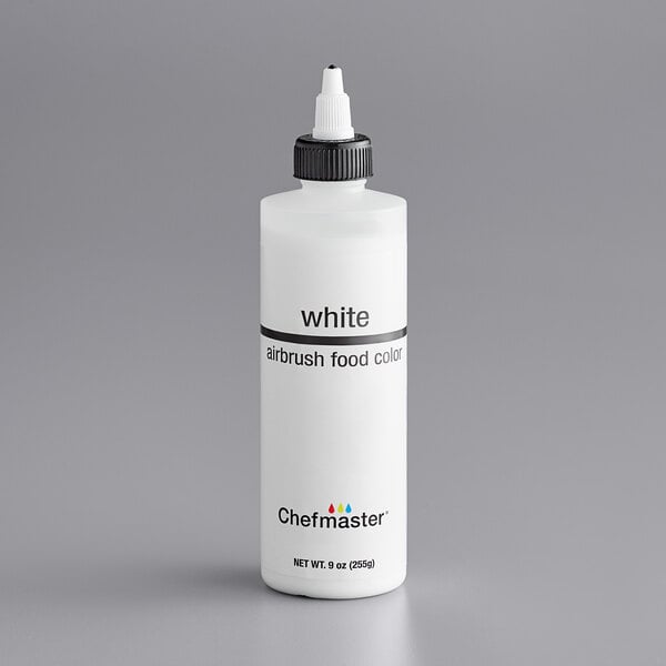 Chefmaster 9 oz. White Airbrush Color - 12/Case
