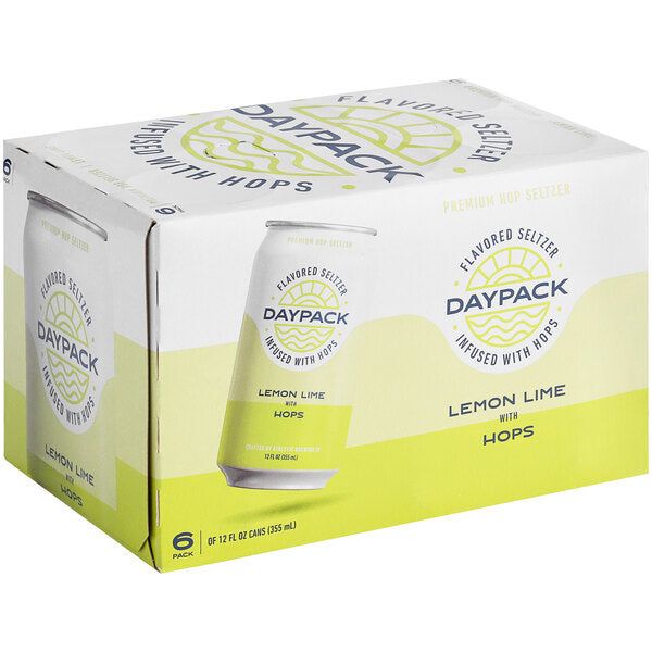 DayPack Lemon Lime Non-Alcoholic Sparkling Hop Water 12 fl. oz. - 24/Case