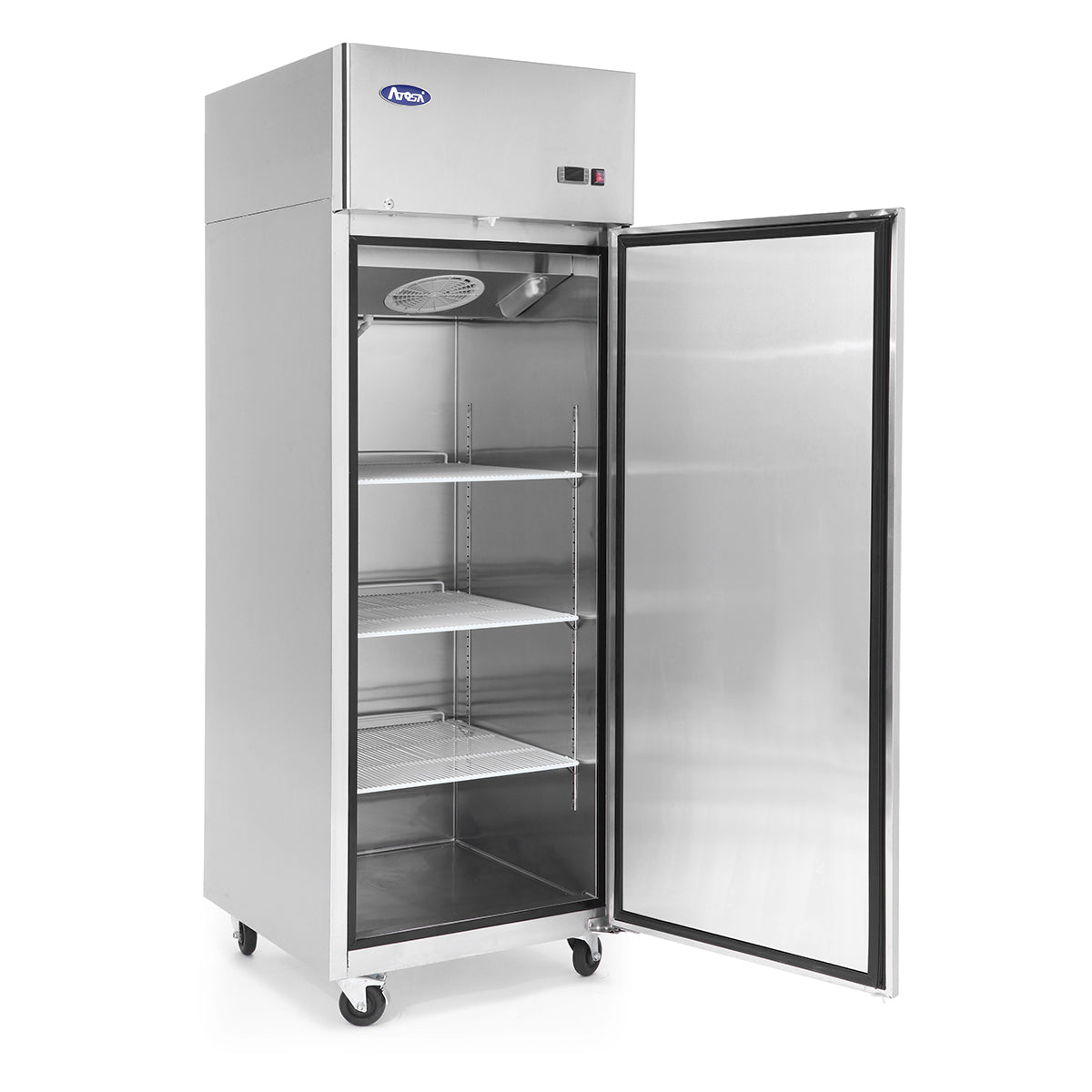Atosa MBF8004GR Reach-In Top Mount Refrigerator 28-7/8"W x 33-1/4"D x 82-7/8"H with Locking Solid Door