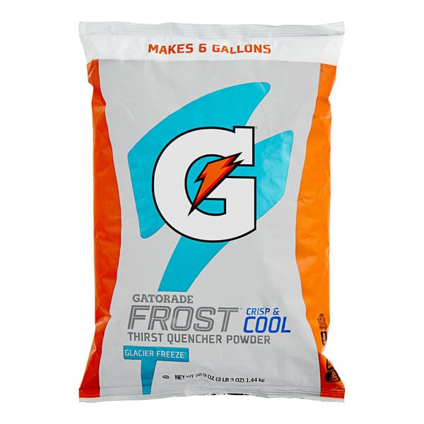 Gatorade Thirst Quencher Frost Glacier Freeze Sports Drink Powder 50.9 oz. - 14/Case