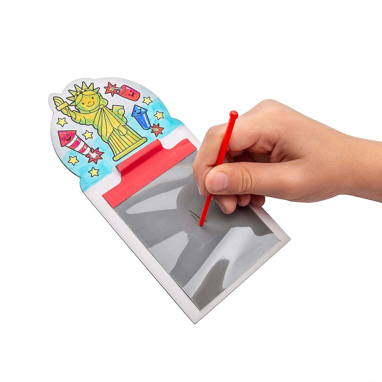 3 1/4" x 6 3/4" Color Your Own Patriotic Cardstock Magic Screens 12 Pc.
