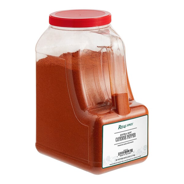 Regal Extra Hot Ground Cayenne Pepper 5 lb. - 4/Case