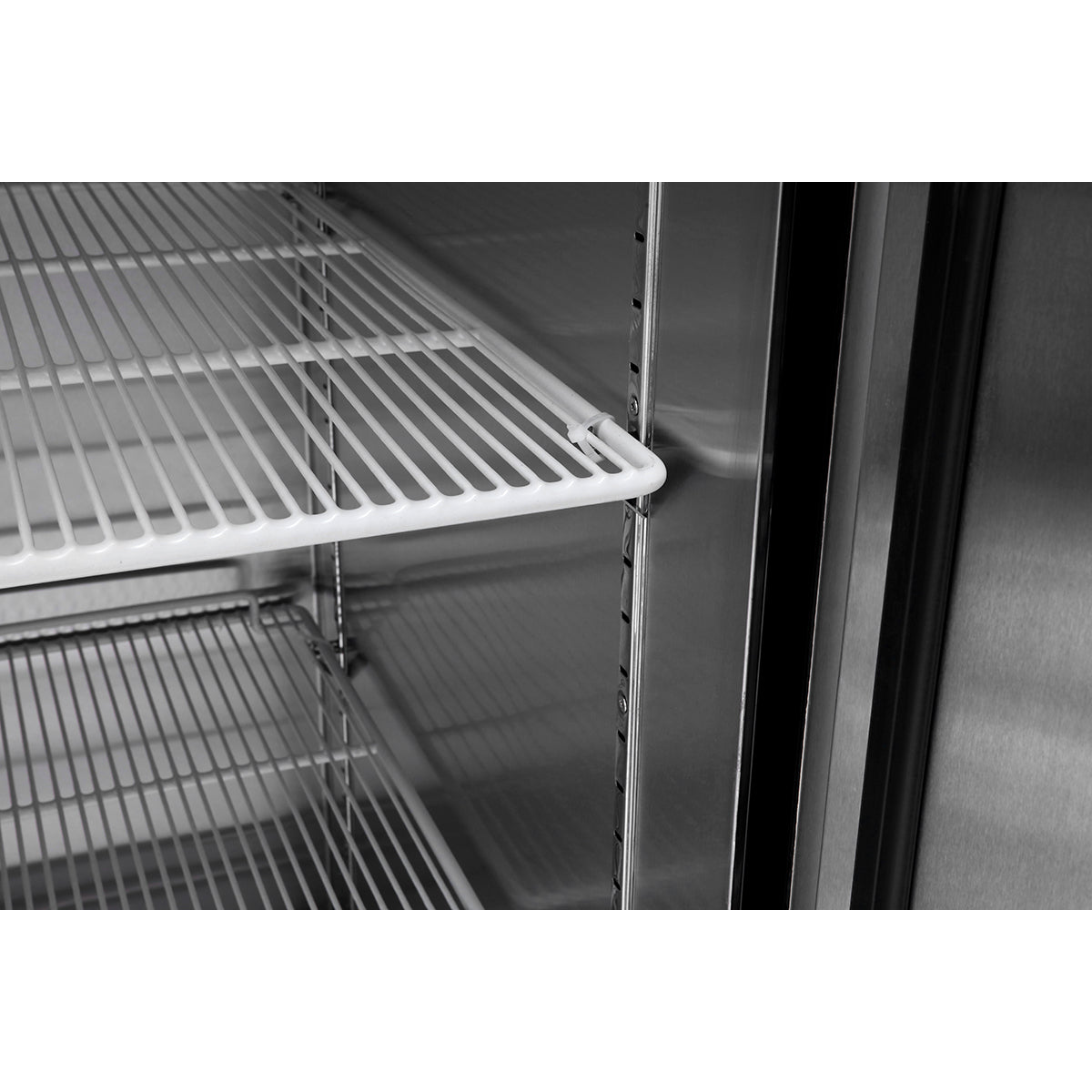 Atosa MBF8006GR Reach-In 3 Section Top Mount Refrigerator 77-3/4"W x 33-1/4"D x 82-7/8"H with 3 Locking Solid Doors