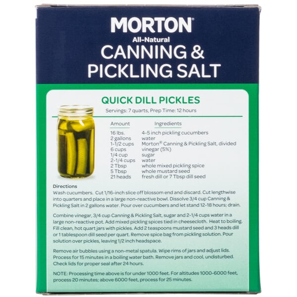 Morton Canning and Pickling Salt 4 lb. - 9/Case