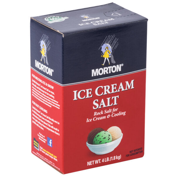 Morton Ice Cream Rock Salt 4 lb. - 8/Case