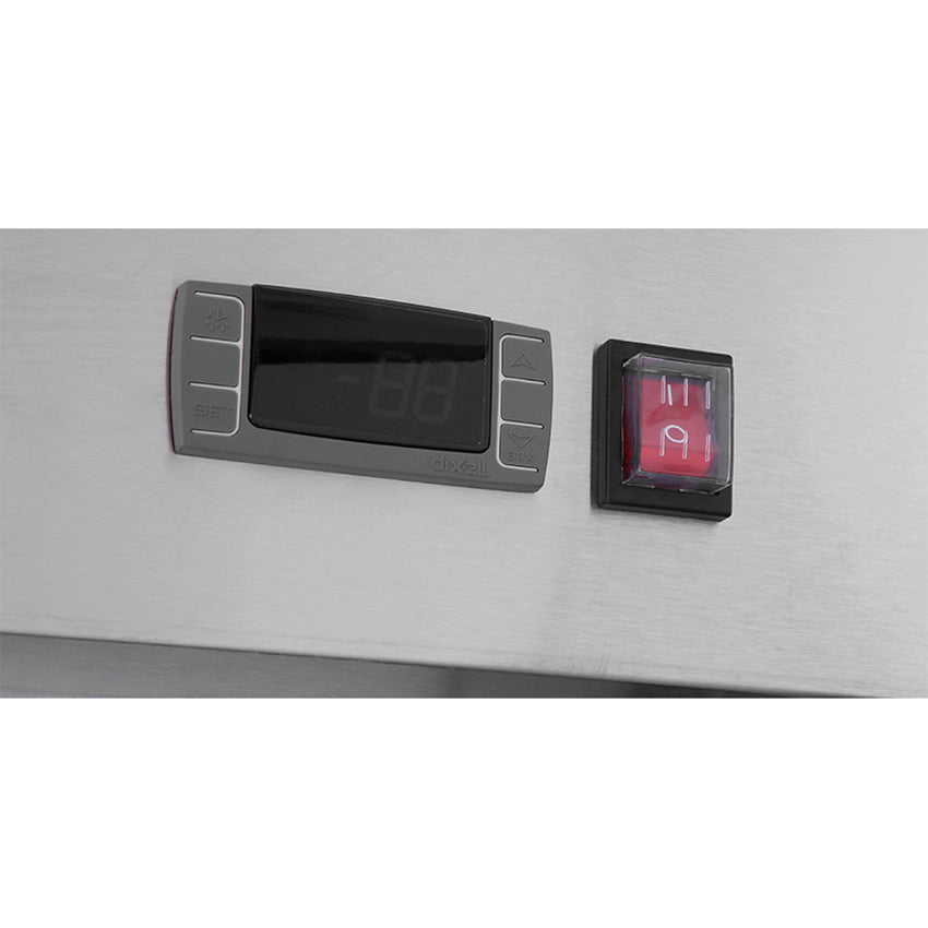 Atosa MBF8503GR Reach-In 2 Section Bottom Mount Freezer 54-3/8"W x 31-1/2"D x 83-1/8"H with 2 Locking Solid Doors