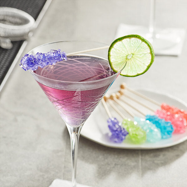 Roses Dryden and Palmer Assorted Unwrapped Rock Candy Swizzle Stick - 288/Case