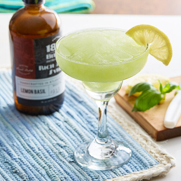 18.21 Bitters 16 fl. oz. Lemon Basil Concentrated Syrup - 12/Case