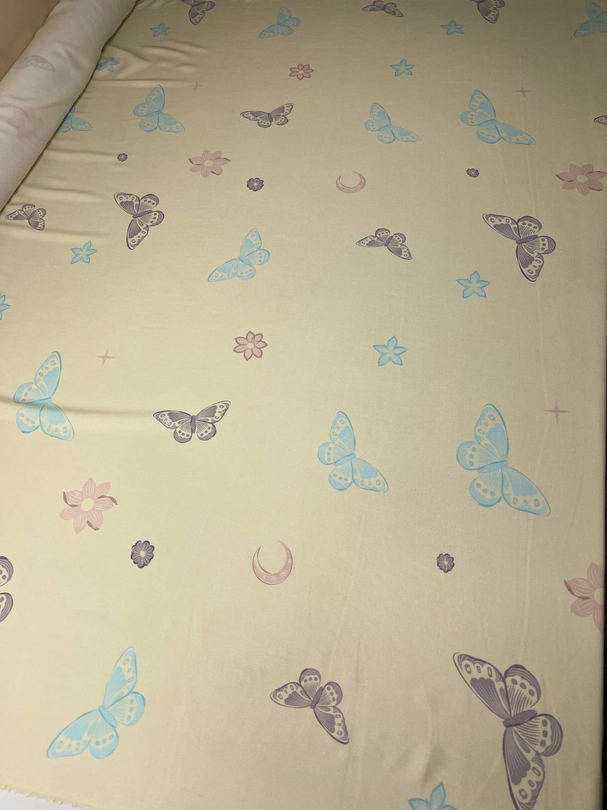 Viscose Crepe Printed Yellow Fabric