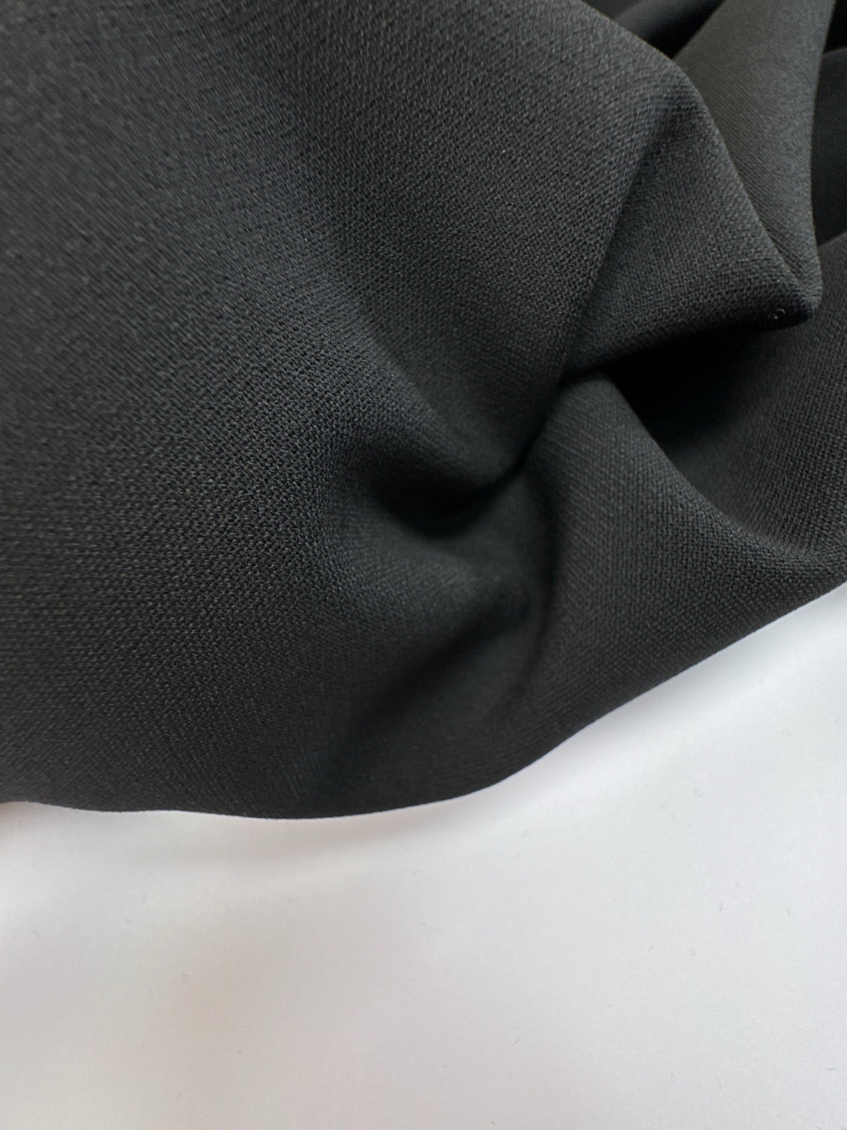 Black Double Weave Stretch Fabric