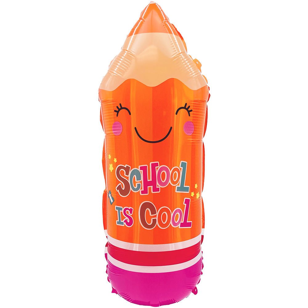Foil Balloon Back to School Pencil Orange