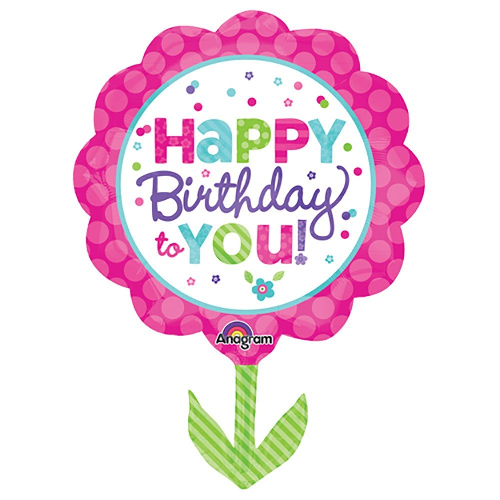 Foil Balloon 29 Inch Pink & Teal Birthday