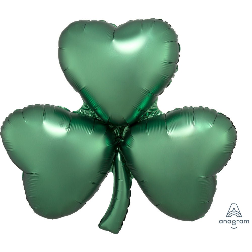 Shamrock Foil Balloon 29 Inch Satin Emerald