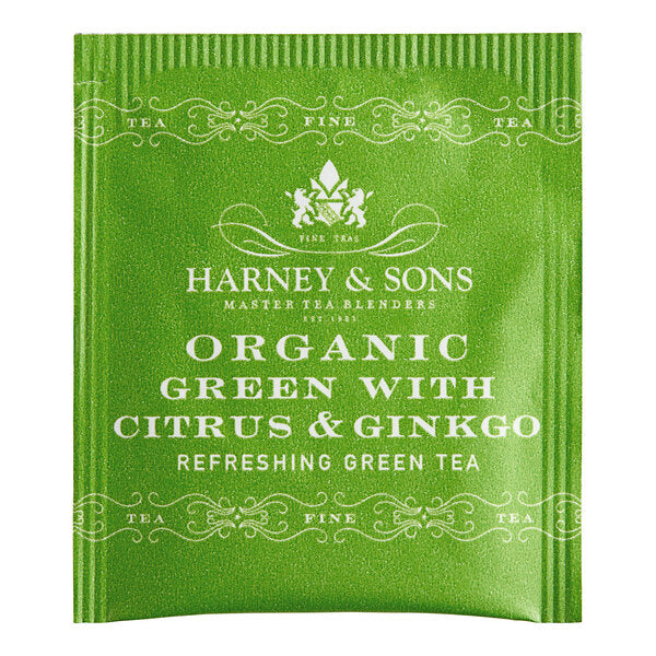 Harney & Sons Organic Green Citrus Ginkgo Tea Bags - 300/Case