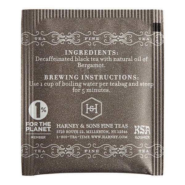 Harney & Sons Decaf Earl Grey Tea Bags - 300/Case