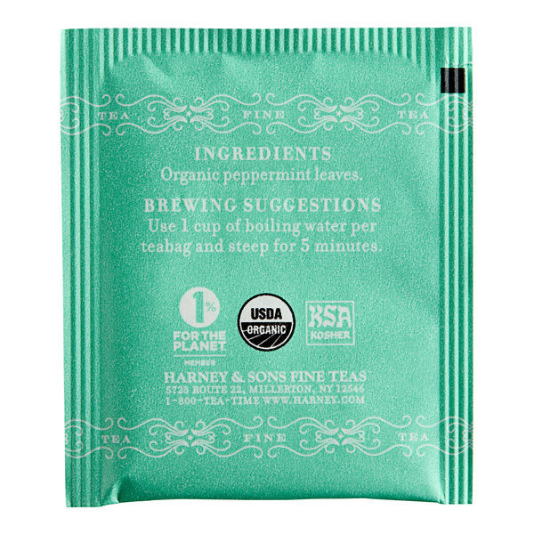 Harney & Sons Organic Peppermint Herbal Tea Bags - 300/Case