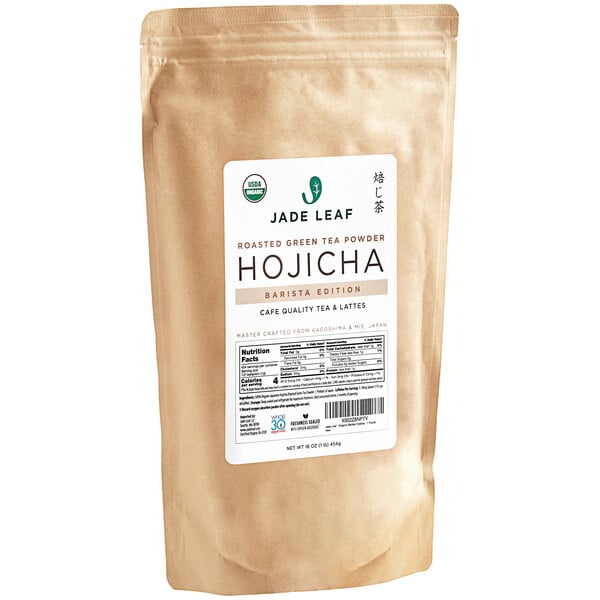 Jade Leaf Organic Hojicha Barista Edition Roasted Green Tea Powder 1 lb. (454g) - 6/Case