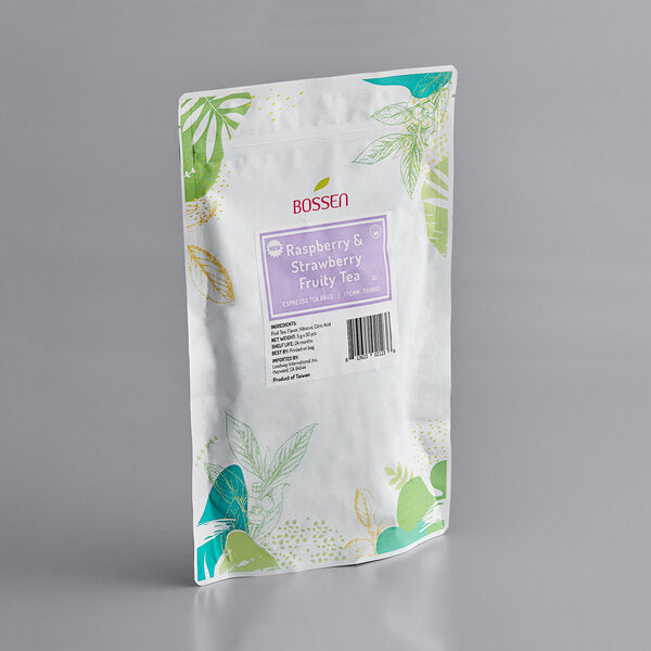 Bossen Raspberry and Strawberry Fruit Ground Tea Bags - 1,000/Case