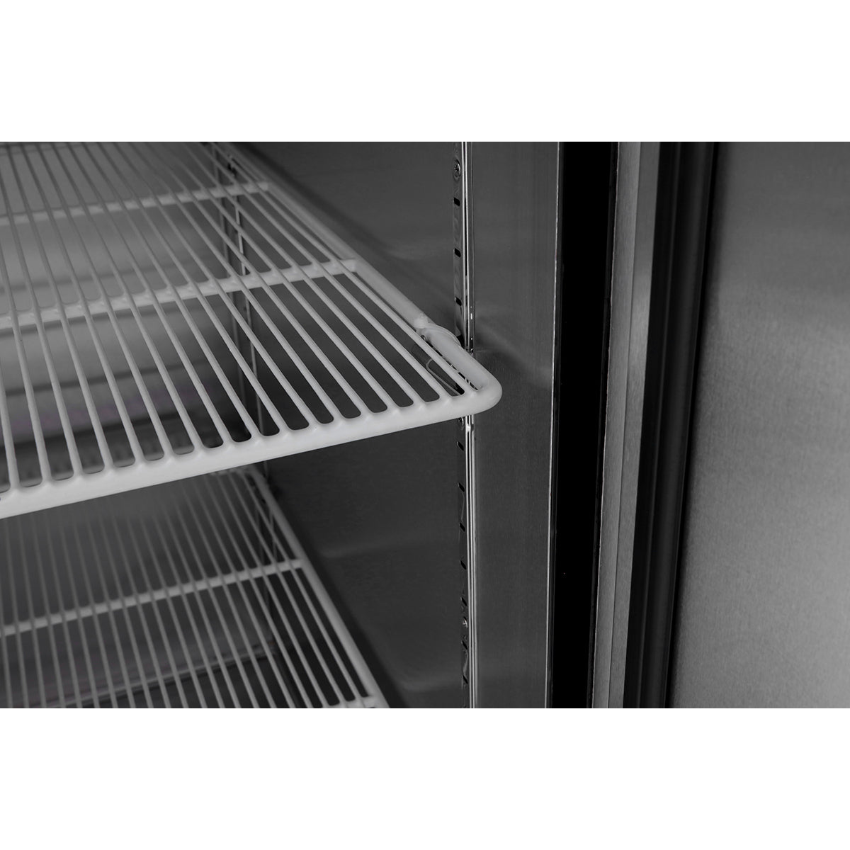 Atosa MBF8508GR 3 Section Reach-In Bottom Mount Refrigerator 81-7/8"W x 31-1/2"D x 83-1/8"H with 3 Locking Solid Doors