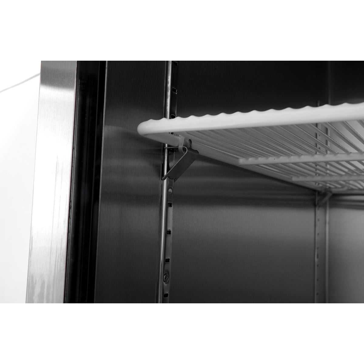 Atosa MBF8508GR 3 Section Reach-In Bottom Mount Refrigerator 81-7/8"W x 31-1/2"D x 83-1/8"H with 3 Locking Solid Doors