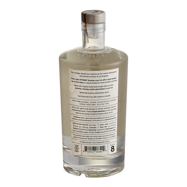 Optimist Botanicals Smokey Non-Alcoholic Spirit 500 mL Bottle - 6/Case
