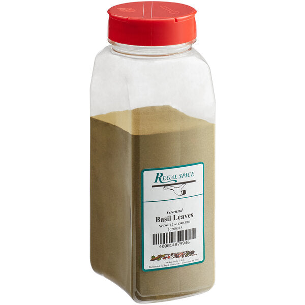 Regal Ground Basil Leaves 12 oz. - 12/Case