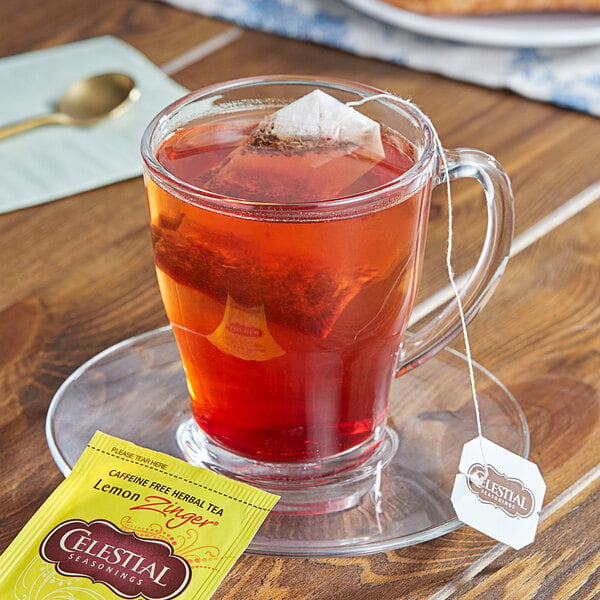 Celestial Seasonings Lemon Zinger Herbal Tea Bags - 150/Case