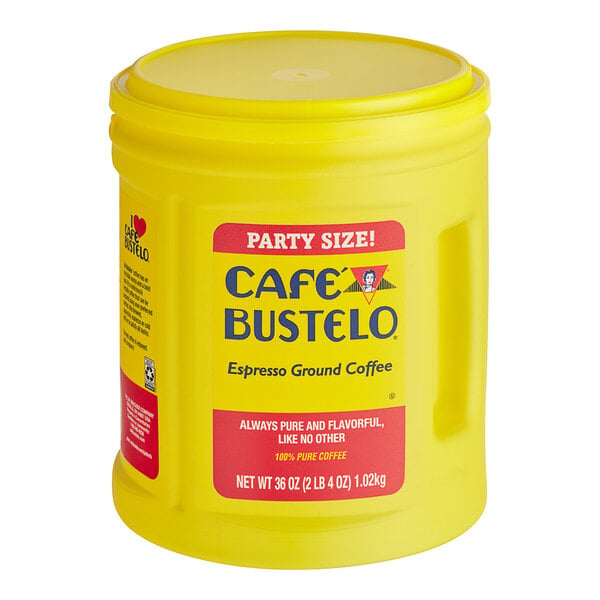 Cafe Bustelo Espresso Ground Coffee Can 36 oz. - 6/Case