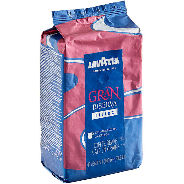 Lavazza Gran Riserva Filtro Whole Bean Filter Coffee 2.2 lb. - 6/Case