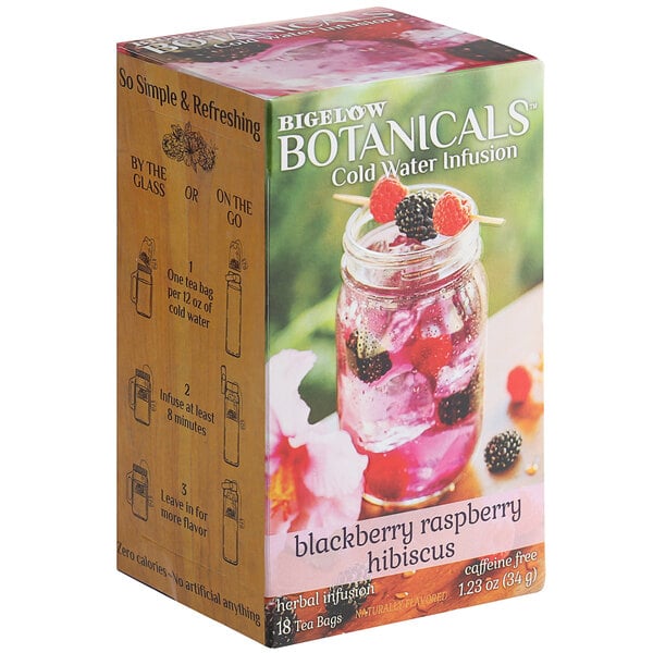 Bigelow Botanicals Blackberry Raspberry Hibiscus Cold Water Infusion Tea Bags - 108/Case