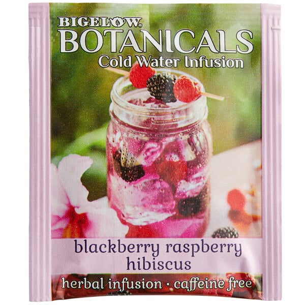 Bigelow Botanicals Blackberry Raspberry Hibiscus Cold Water Infusion Tea Bags - 108/Case