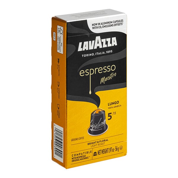 Lavazza Espresso Maestro Lungo Single Serve Capsules for Nespresso* Original Machines - 60/Case
