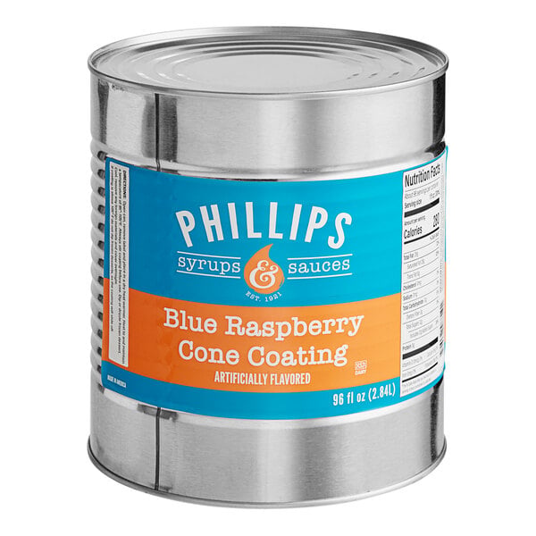 Phillips Blue Raspberry Ice Cream Shell Coating - #10 Can - 6/Case