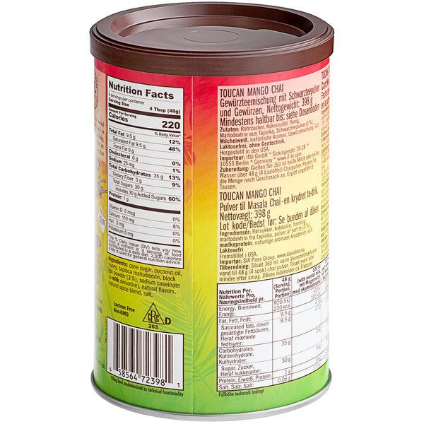 David Rio Toucan Mango™ Chai Tea Latte Mix 14 oz. - 6/Case