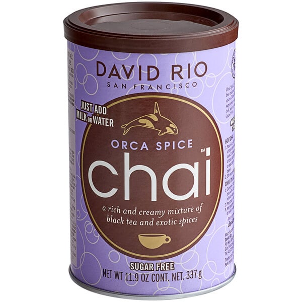 David Rio Orca Spice™ Sugar-Free Chai Tea Latte Mix 11.9 oz. - 6/Case