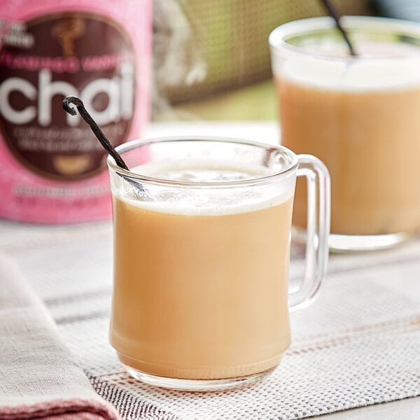 David Rio Flamingo Vanilla™ Decaf Sugar-Free Chai Tea Latte Mix 11.9 oz. - 6/Case