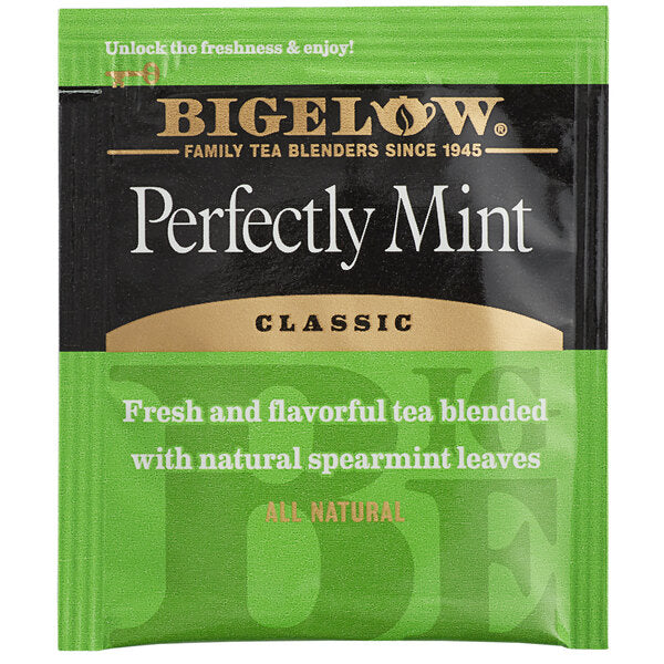 Bigelow Perfectly Mint Tea Bags - 168/Case