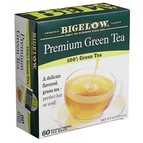 Bigelow 60-Count Premium Green Tea Bags - 360/Case