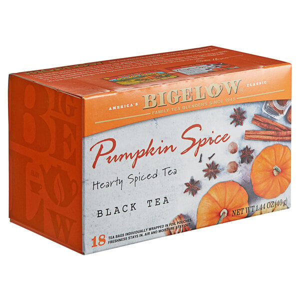 Bigelow Pumpkin Spice Tea Bags - 108/Case