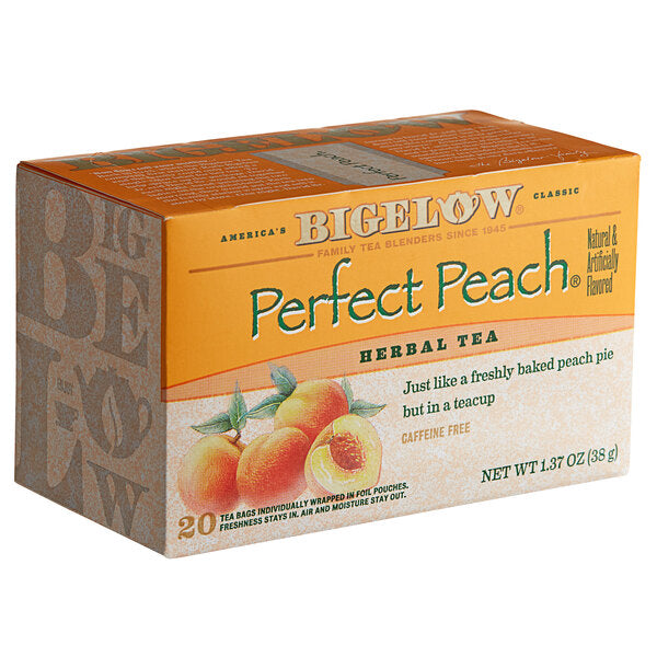 Bigelow Perfect Peach Herbal Tea Bags - 120/Case